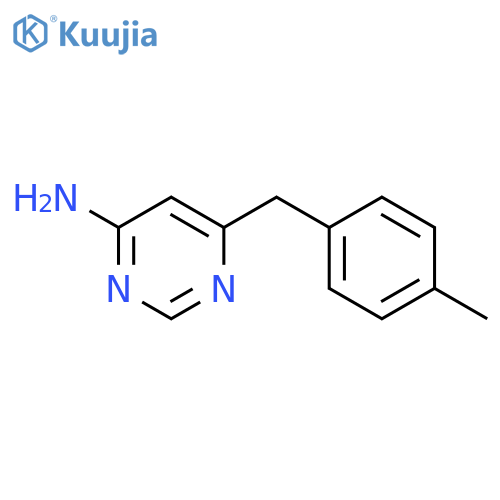 6-[(4-methylphenyl)methyl]pyrimidin-4-amine structure