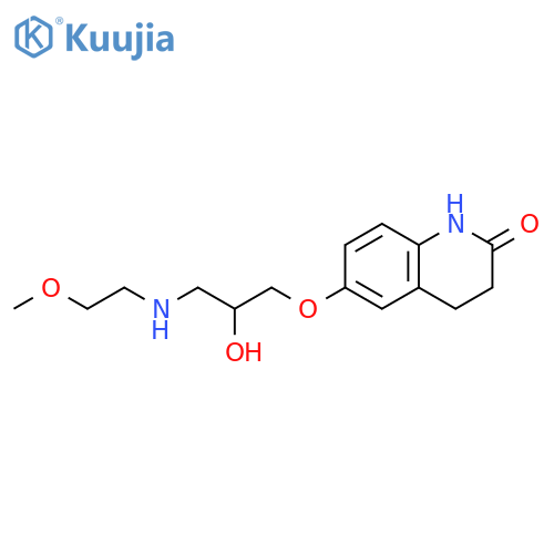 6-{2-hydroxy-3-(2-methoxyethyl)aminopropoxy}-1,2,3,4-tetrahydroquinolin-2-one structure