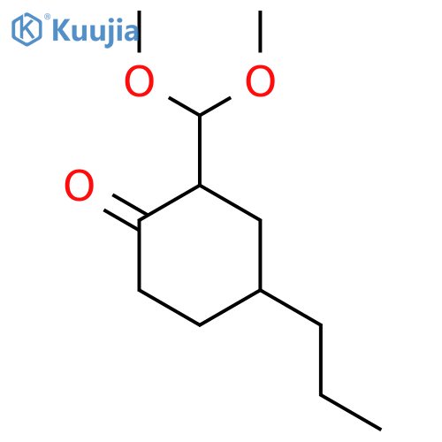 2-(dimethoxymethyl)-4-propylcyclohexan-1-one structure