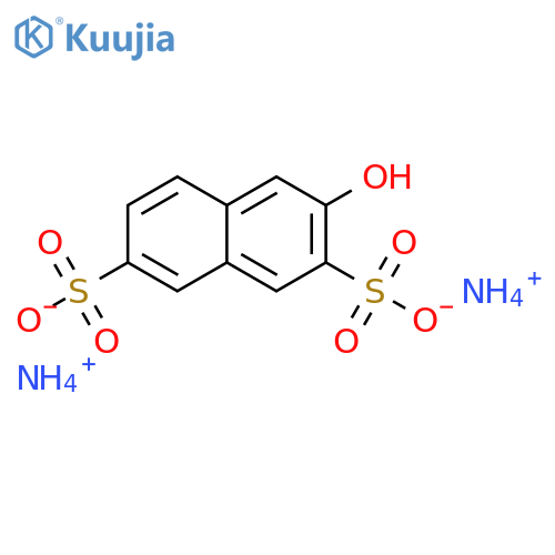 2,7-Naphthalenedisulfonic acid, 3-hydroxy-, ammonium salt (1:2) structure