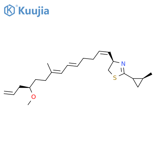 Thiazole,4,5-dihydro-4-[(1Z,5E,7E,11R)-11-methoxy-8-methyl-1,5,7,13-tetradecatetraen-1-yl]-2-[(1R,2S)-2-methylcyclopropyl]-,(4R)- structure