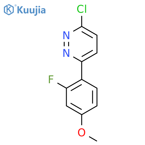 3-chloro-6-(2-fluoro-4-methoxyphenyl)pyridazine structure