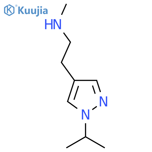 methyl({2-1-(propan-2-yl)-1H-pyrazol-4-ylethyl})amine structure