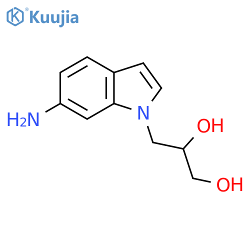 3-(6-amino-1H-indol-1-yl)propane-1,2-diol structure