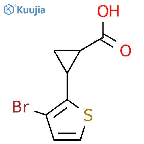 2-(3-bromothiophen-2-yl)cyclopropane-1-carboxylic acid structure