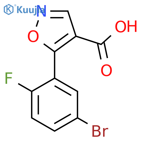 5-(5-bromo-2-fluorophenyl)-1,2-oxazole-4-carboxylic acid structure