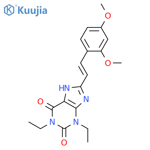 1H-Purine-2,6-dione,8-[2-(2,4-dimethoxyphenyl)ethenyl]-1,3-diethyl-3,7-dihydro-, (E)- (9CI) structure