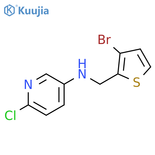 N-(3-bromothiophen-2-yl)methyl-6-chloropyridin-3-amine structure