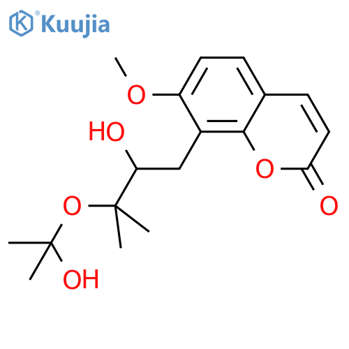 8-(2,3-Dihydroxy-3-methylbutyl)-7-hydroxy-2H-1-benzopyran-2-one; (ξ)-form, 3'-O-(1-Hydroxy-1-methylethyl), 7-Me ether structure