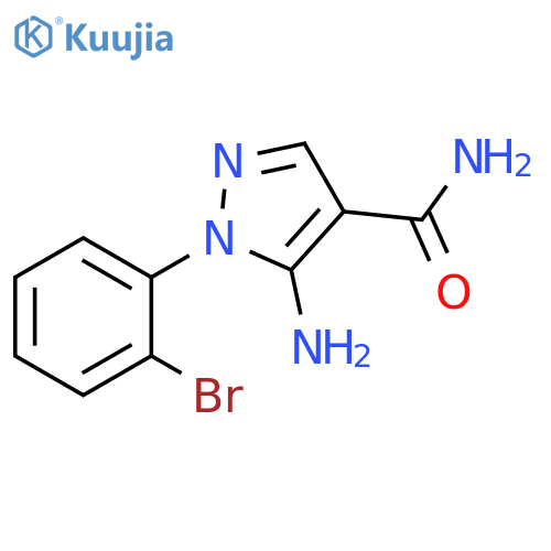 5-amino-1-(2-bromophenyl)-1H-pyrazole-4-carboxamide structure