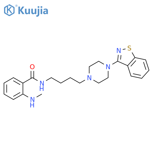 Benzamide,N-[4-[4-(1,2-benzisothiazol-3-yl)-1-piperazinyl]butyl]-2-(methylamino)- structure