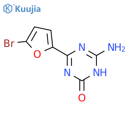1,3,5-Triazin-2(1H)-one, 6-amino-4-(5-bromo-2-furanyl)- structure