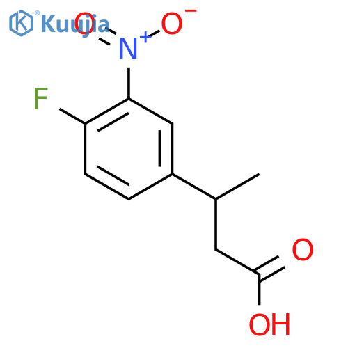 3-(4-fluoro-3-nitrophenyl)butanoic acid structure