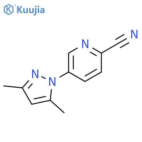 5-(3,5-dimethyl-1H-pyrazol-1-yl)pyridine-2-carbonitrile structure