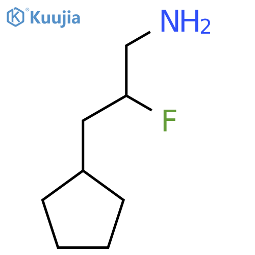 3-cyclopentyl-2-fluoropropan-1-amine structure