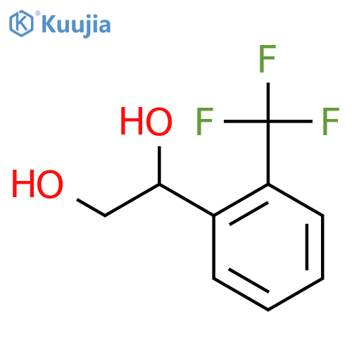 1-2-(trifluoromethyl)phenylethane-1,2-diol structure