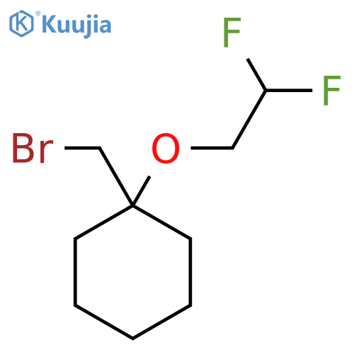 1-(bromomethyl)-1-(2,2-difluoroethoxy)cyclohexane structure