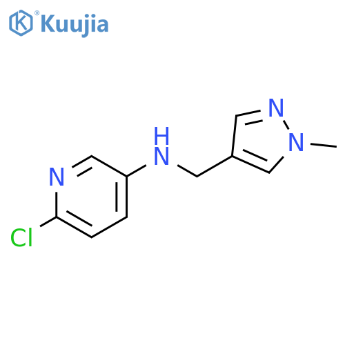 6-chloro-N-(1-methyl-1H-pyrazol-4-yl)methylpyridin-3-amine structure
