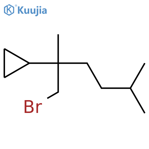 (1-Bromo-2,5-dimethylhexan-2-yl)cyclopropane structure