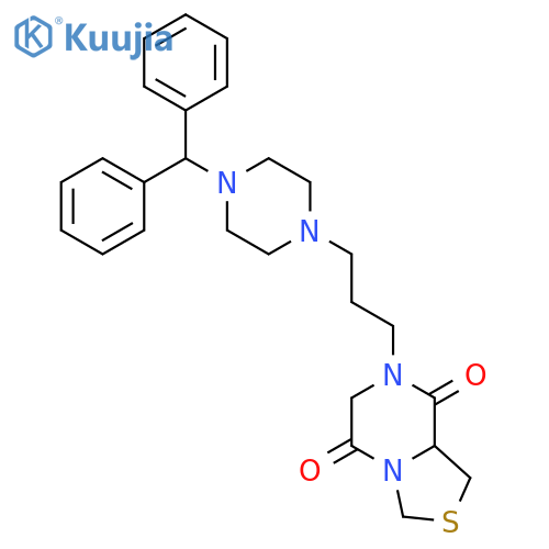 3H-Thiazolo[3,4-a]pyrazine-5,8-dione,7-[3-[4-(diphenylmethyl)-1-piperazinyl]propyl]tetrahydro- structure