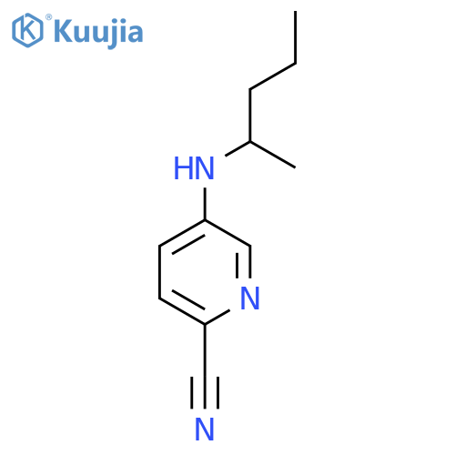 5-(pentan-2-yl)aminopyridine-2-carbonitrile structure