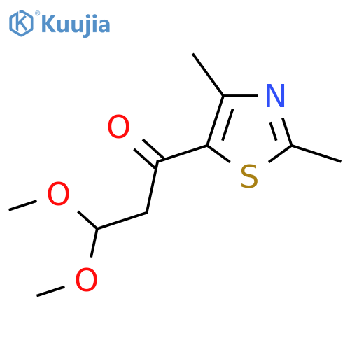1-(dimethyl-1,3-thiazol-5-yl)-3,3-dimethoxypropan-1-one structure