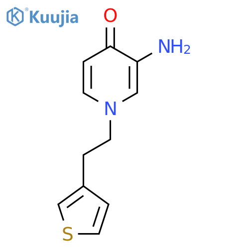 3-amino-1-2-(thiophen-3-yl)ethyl-1,4-dihydropyridin-4-one structure