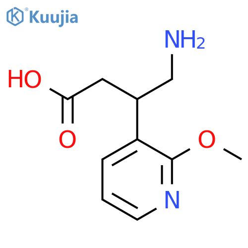 4-amino-3-(2-methoxypyridin-3-yl)butanoic acid structure