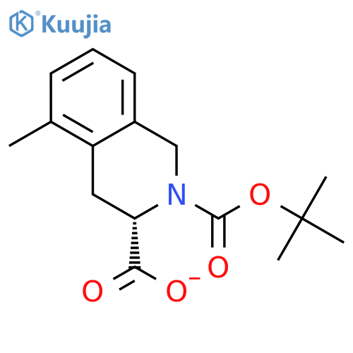 2-(tert-butoxy)carbonyl-5-methyl-1,2,3,4-tetrahydroisoquinoline-3-carboxylic acid structure
