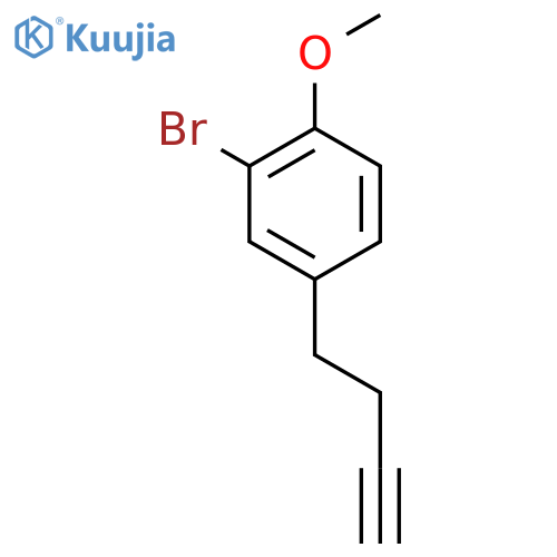 2-bromo-4-(but-3-yn-1-yl)-1-methoxybenzene structure