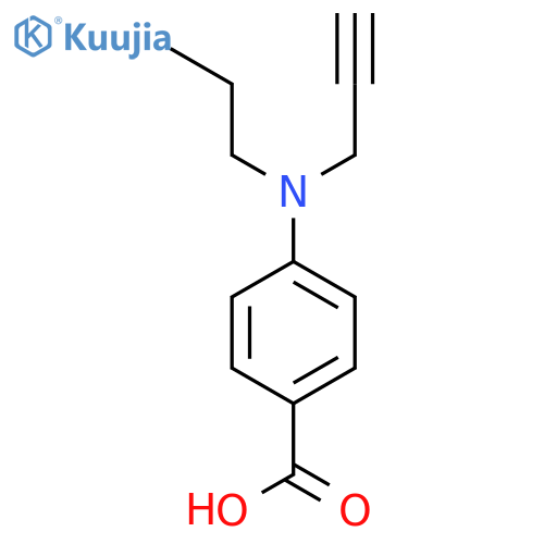 4-(prop-2-yn-1-yl)(propyl)aminobenzoic acid structure