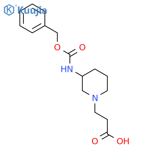 3-(3-{(benzyloxy)carbonylamino}piperidin-1-yl)propanoic acid structure