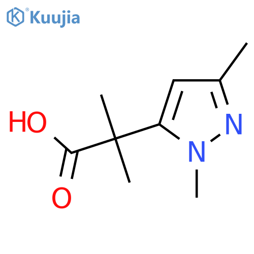 2-(1,3-dimethyl-1H-pyrazol-5-yl)-2-methylpropanoic acid structure
