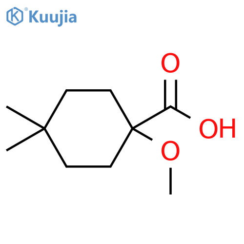 Cyclohexanecarboxylic acid, 1-methoxy-4,4-dimethyl- structure
