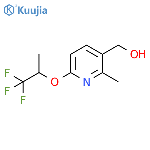 (2-methyl-6-((1,1,1-trifluoropropan-2-yl)oxy)pyridin-3-yl)methanol structure