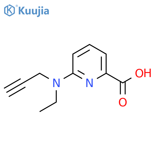 6-ethyl(prop-2-yn-1-yl)aminopyridine-2-carboxylic acid structure