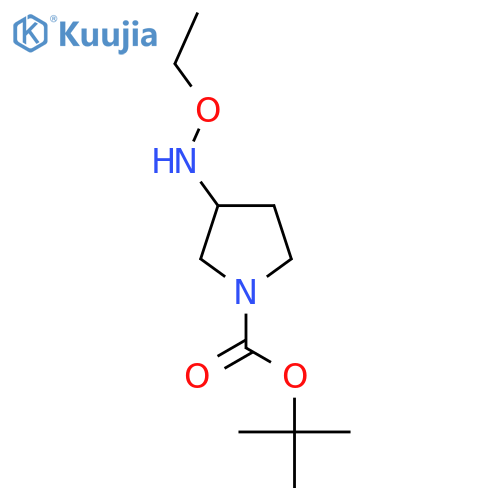 tert-Butyl 3-(Ethoxyamino)pyrrolidine-1-carboxylate structure