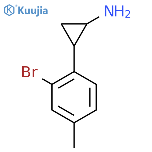 2-(2-bromo-4-methylphenyl)cyclopropan-1-amine structure