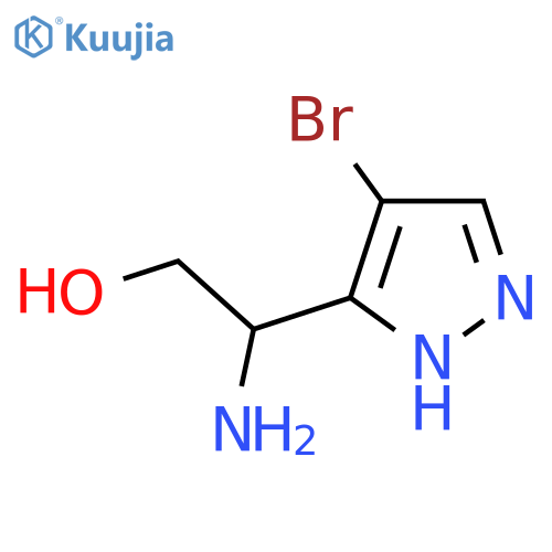2-amino-2-(4-bromo-1H-pyrazol-5-yl)ethan-1-ol structure
