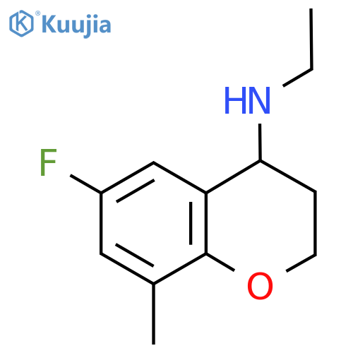 N-Ethyl-6-fluoro-8-methyl-3,4-dihydro-2H-chromen-4-amine structure