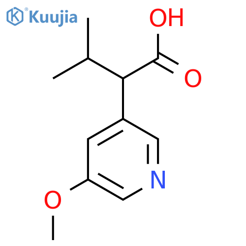 2-(5-methoxypyridin-3-yl)-3-methylbutanoic acid structure