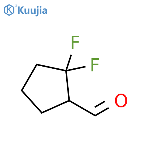 2,2-difluorocyclopentane-1-carbaldehyde structure