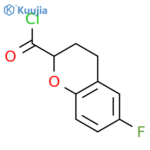 2H-1-Benzopyran-2-carbonylchloride, 6-fluoro-3,4-dihydro-, (S)- (9CI) structure