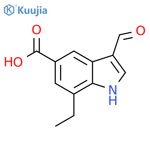 7-ethyl-3-formyl-1H-indole-5-carboxylic acid structure