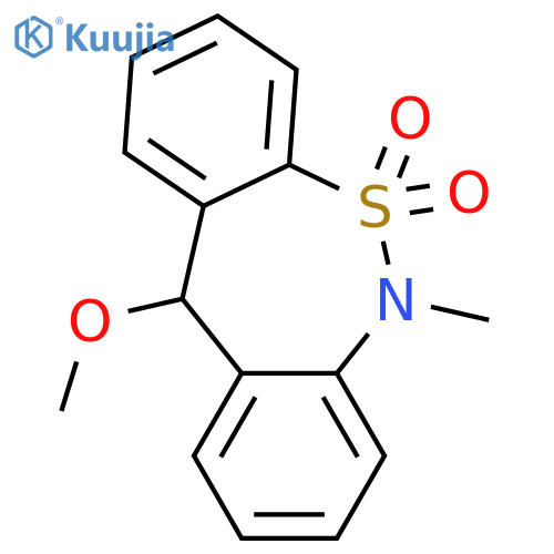 Dibenzo[c,f][1,2]thiazepine,6,11-dihydro-11-methoxy-6-methyl-, 5,5-dioxide structure