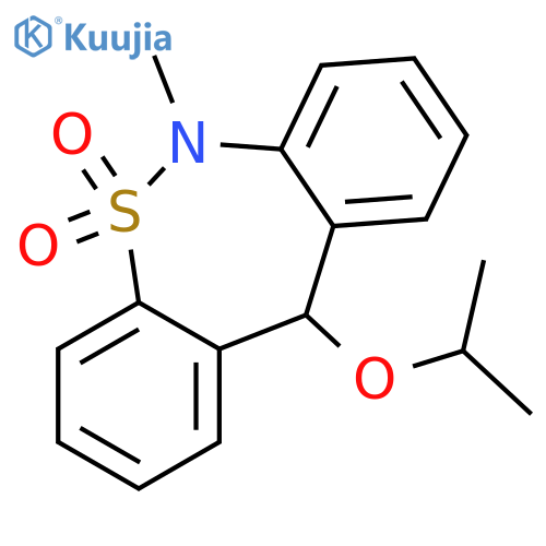 Dibenzo[c,f][1,2]thiazepine,6,11-dihydro-6-methyl-11-(1-methylethoxy)-, 5,5-dioxide structure