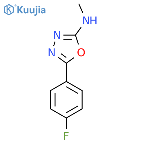 5-(4-fluorophenyl)-N-methyl-1,3,4-oxadiazol-2-amine structure
