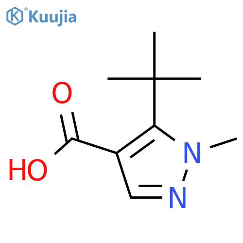 5-tert-butyl-1-methyl-1H-pyrazole-4-carboxylic acid structure