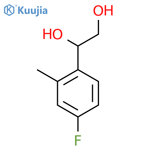 1-(4-fluoro-2-methylphenyl)ethane-1,2-diol structure