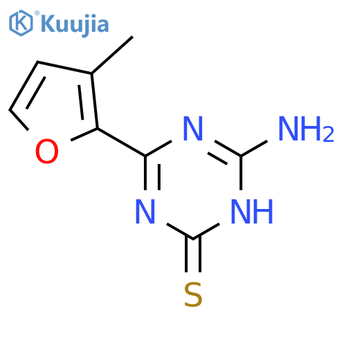 1,3,5-Triazine-2(1H)-thione, 6-amino-4-(3-methyl-2-furanyl)- structure